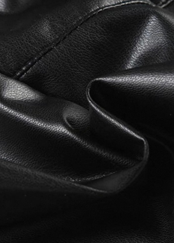 PUレザーバックレスジッパーベスト / VO1247