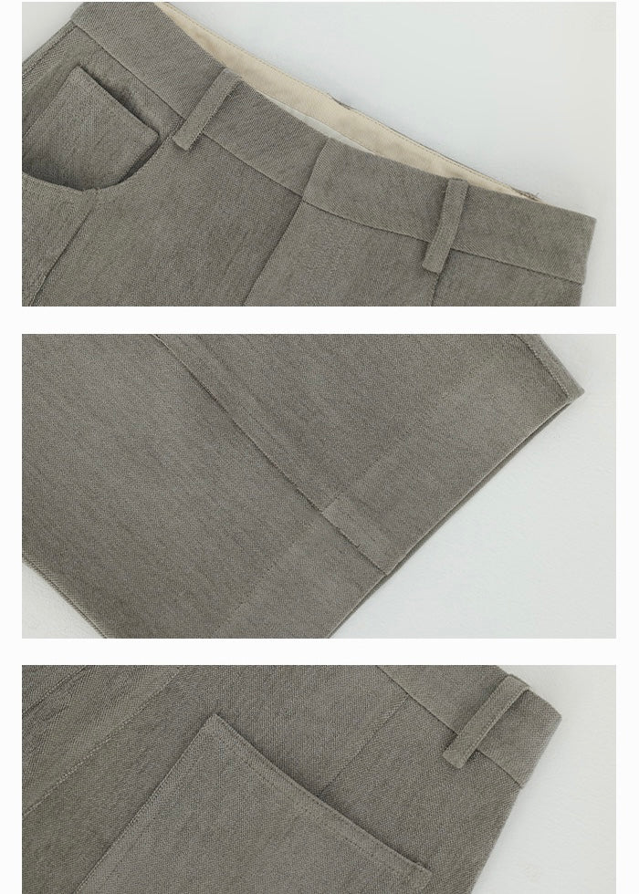 Loose casual chenille wide leg pants / AS1146 