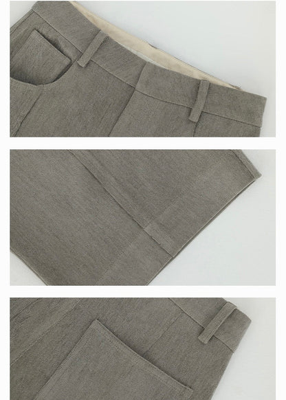 Loose casual chenille wide leg pants / AS1146 