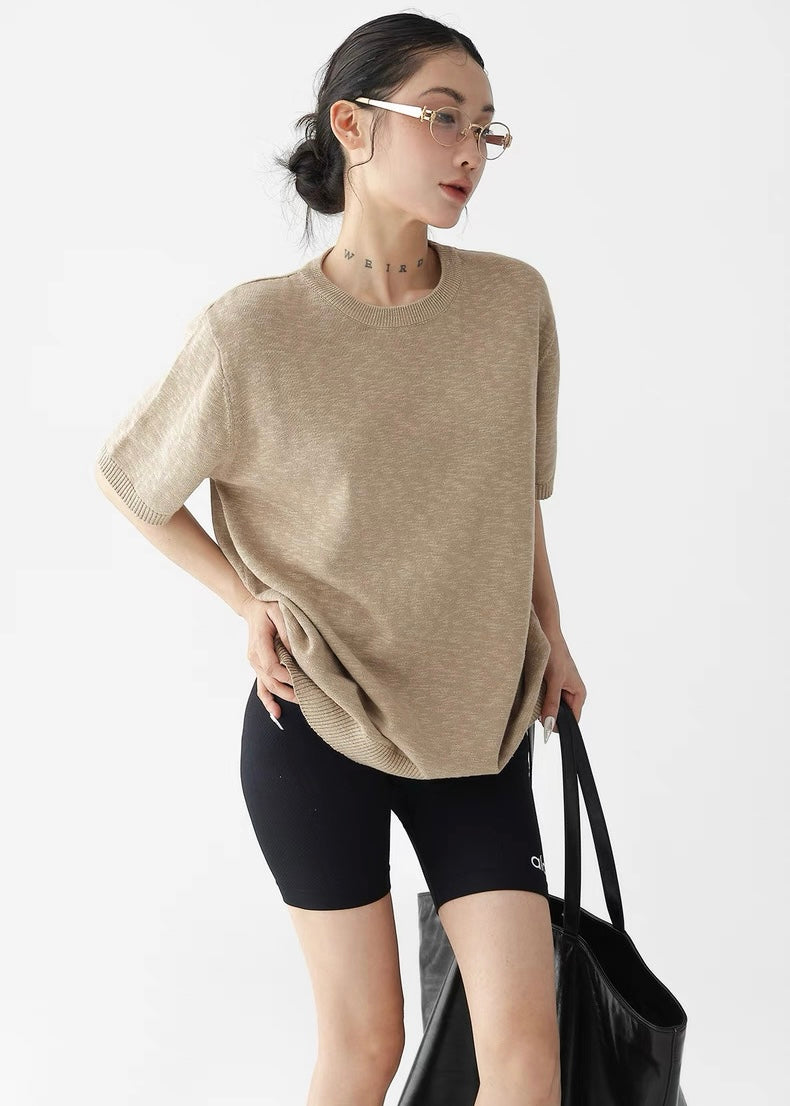 Simple knit comfort T-shirt / AS1249