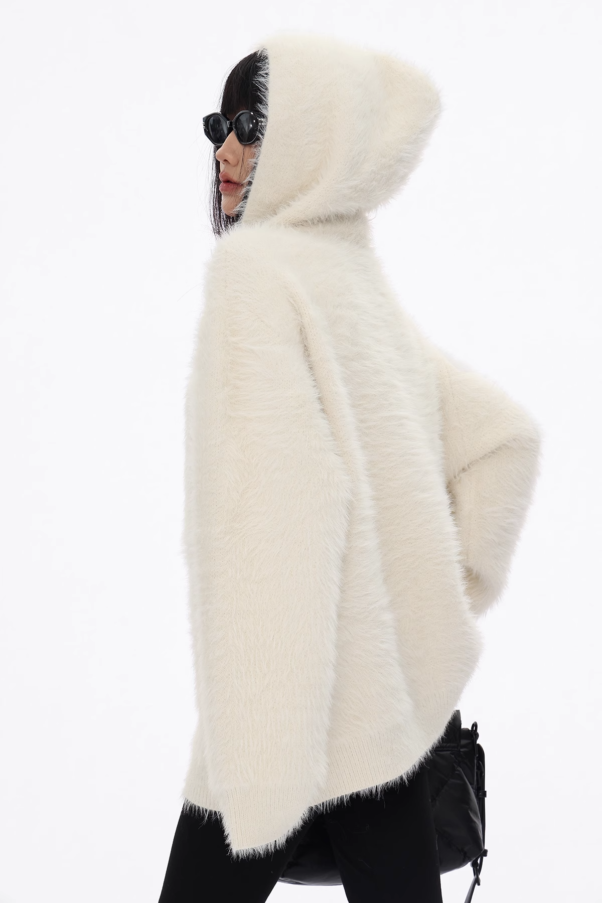Reversible fur-hoo zip hoodie/as1114