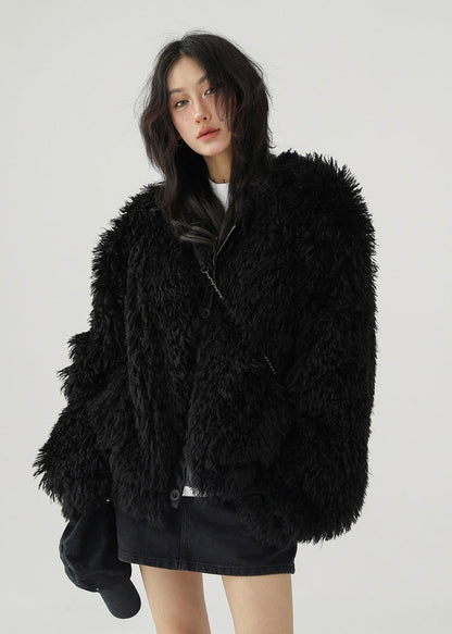 american retro fur jacket / AS1153 