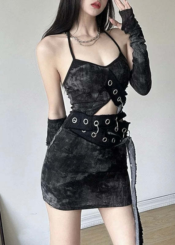 アームウォーマー付きストラップワンピース / VO1233