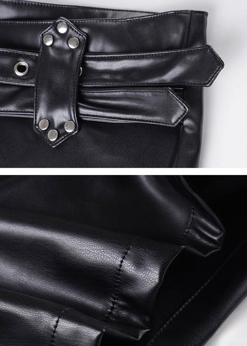 ダブルベルトPUレザーショーツ / VO1318