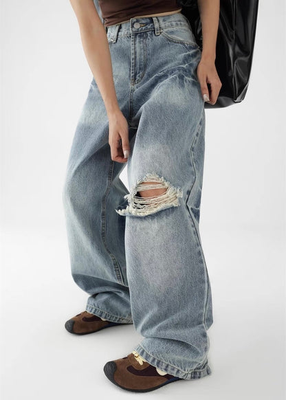 Blue Letter Denim Pants / AS1270