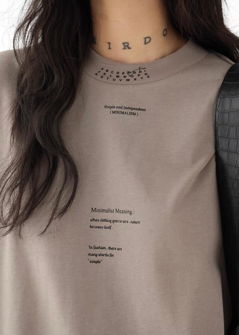 Mid-neck pullover shirt / AS1276