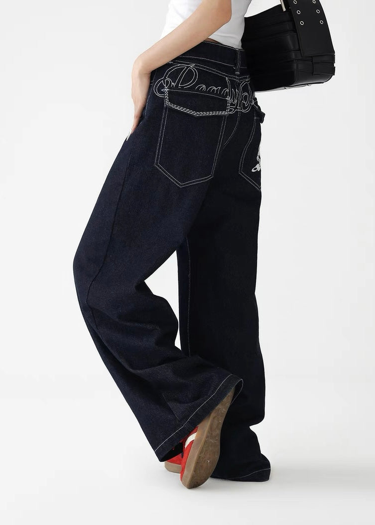 American retro wide leg pants / AS1248