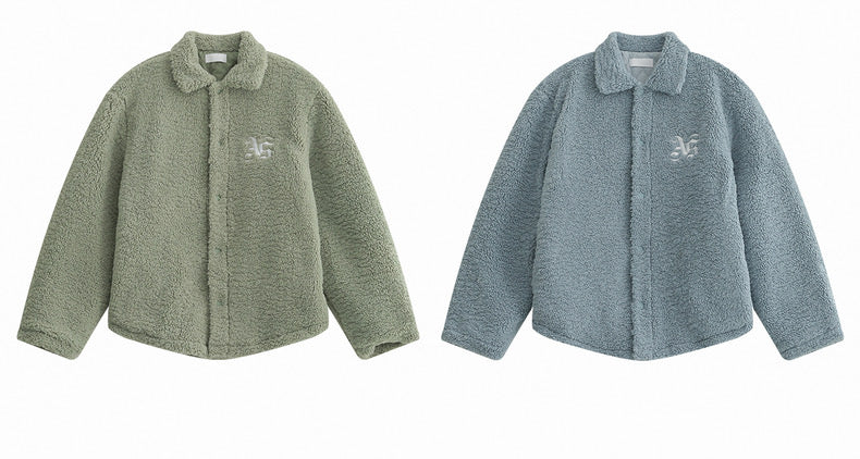 Padded jacket with lambswool embroidery / AS1163 