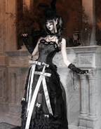 Black Lace Rabbit Hat / NC05