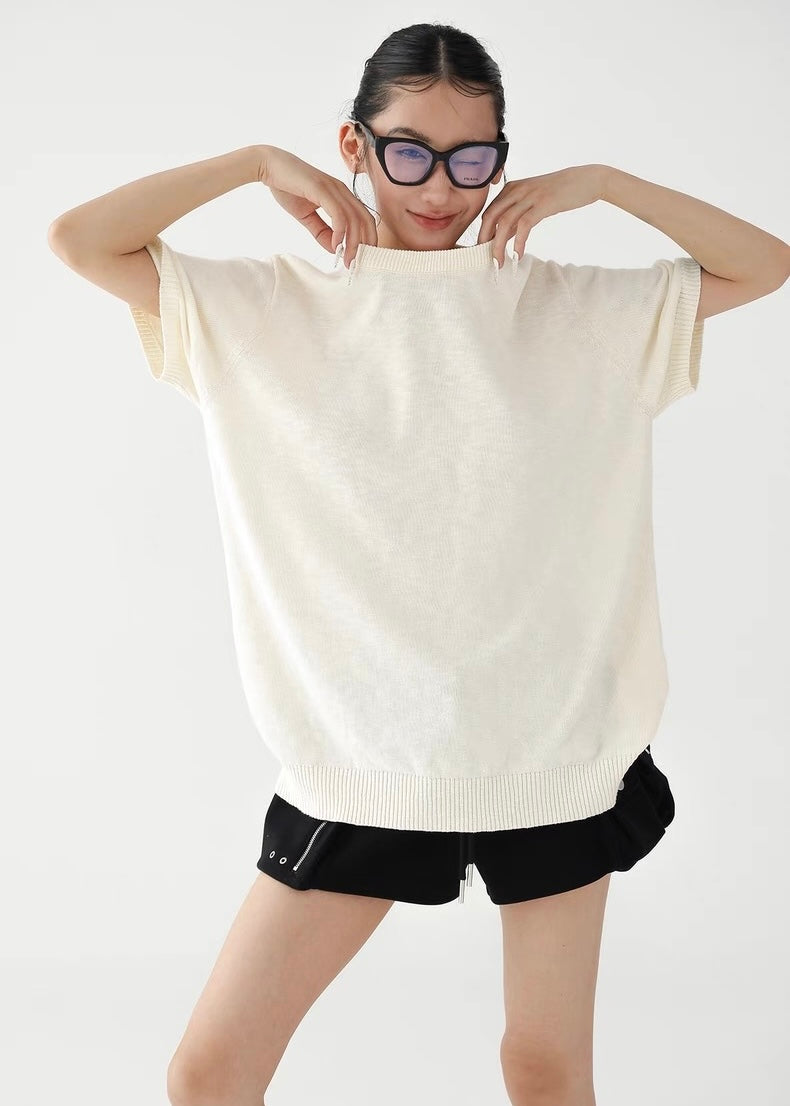 Simple knit comfort T-shirt / AS1249