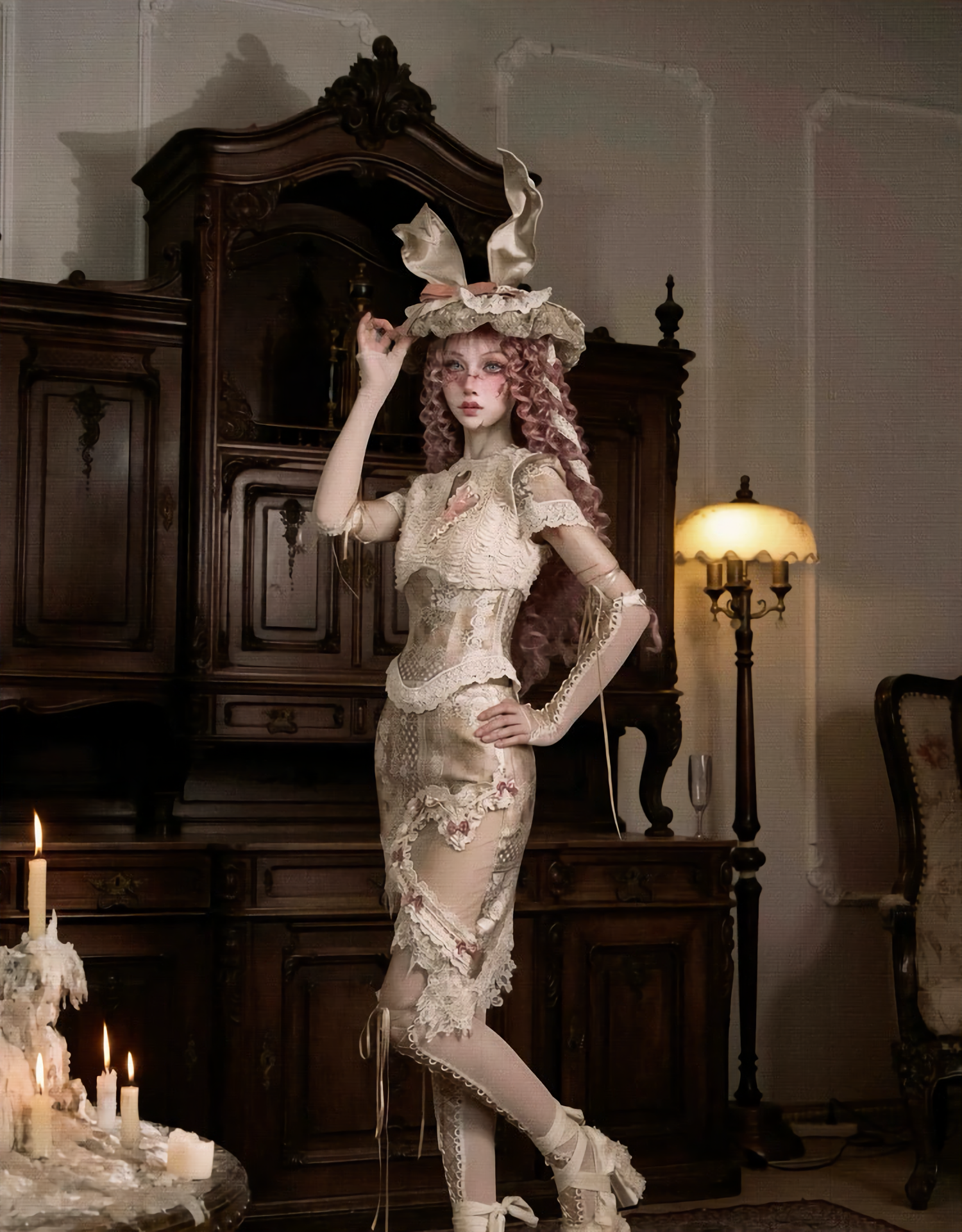 Elegant Love Retro Short Lace Top / DR06