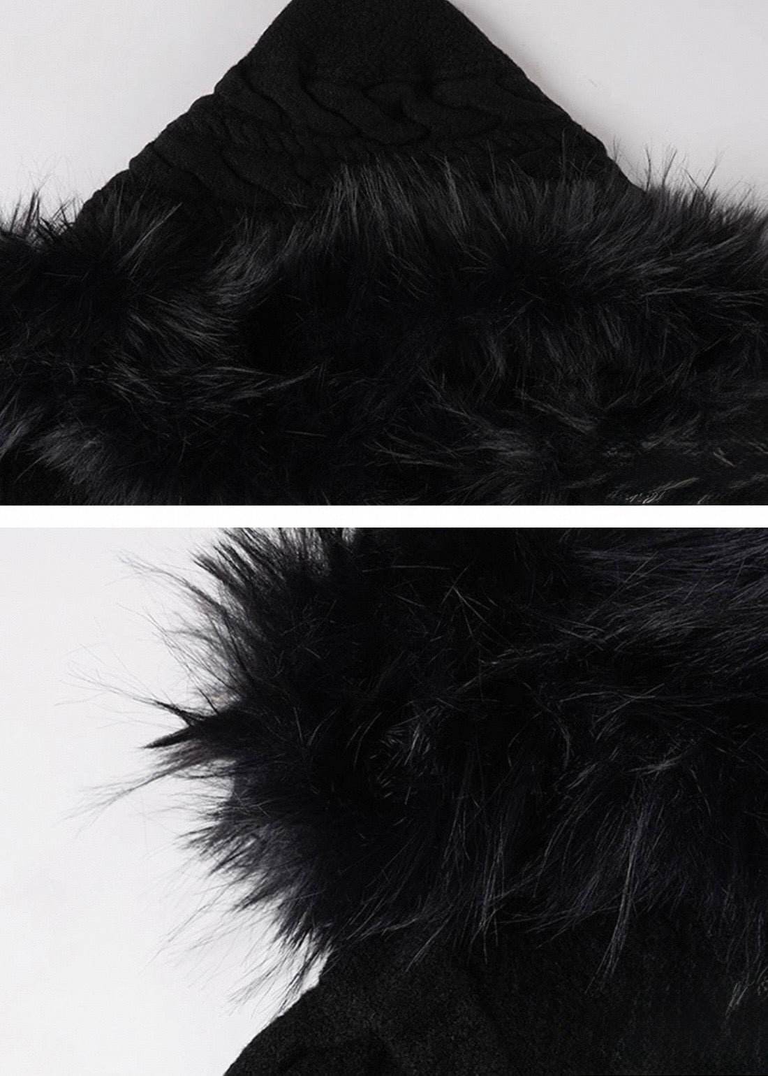 フード付きツイストニットカーディガンパーカー / VO1299