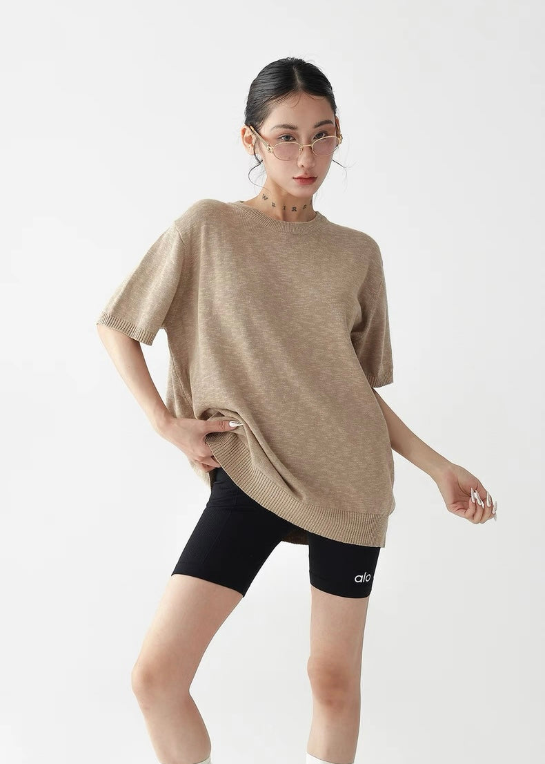 Simple knit comfort T-shirt / AS1249