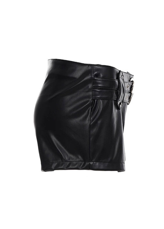 ダブルベルトPUレザーショーツ / VO1318