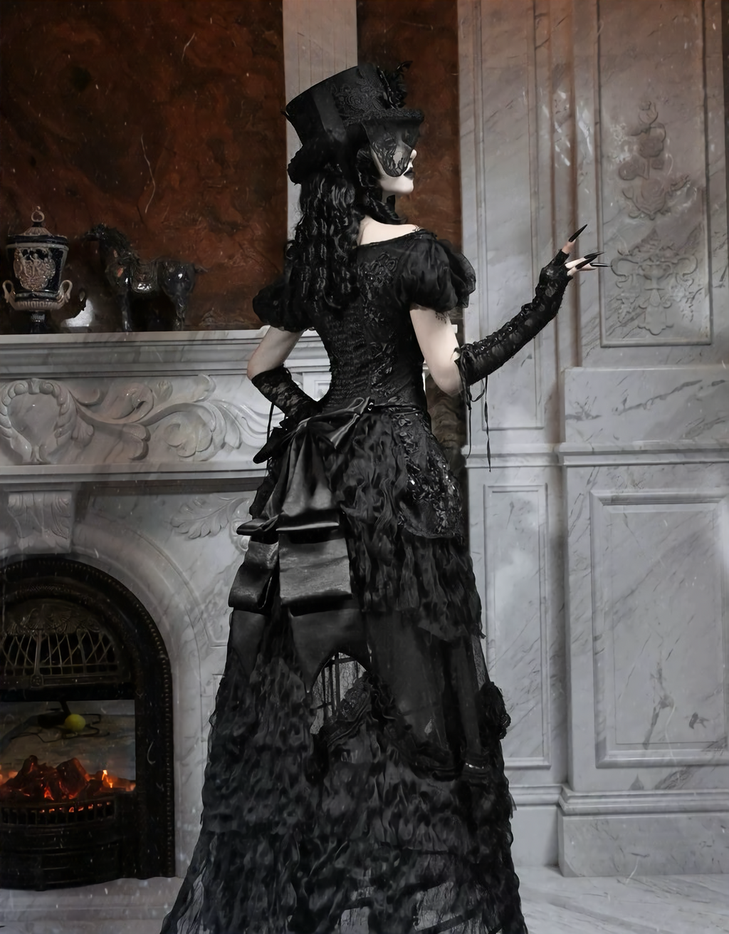 Gothic Long Tailored Skirt & Petti Coat / NC07