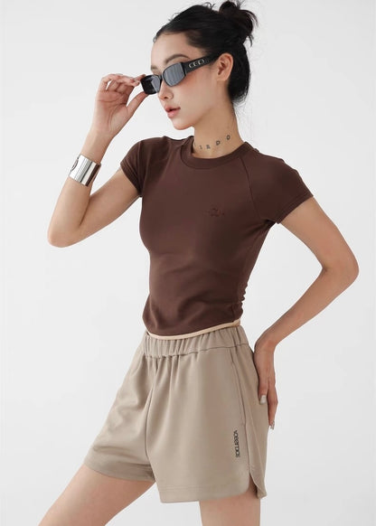 Slim fit short T-shirt / AS1289