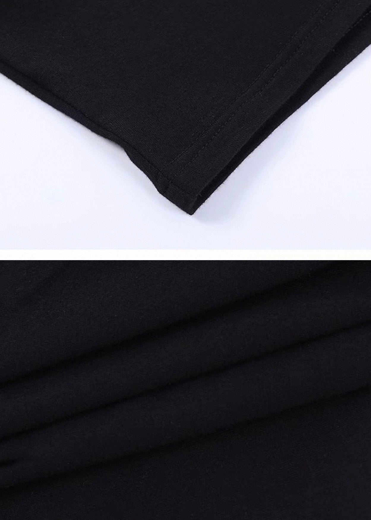 アシンメトリーネックカット長袖シャツ / VO1159