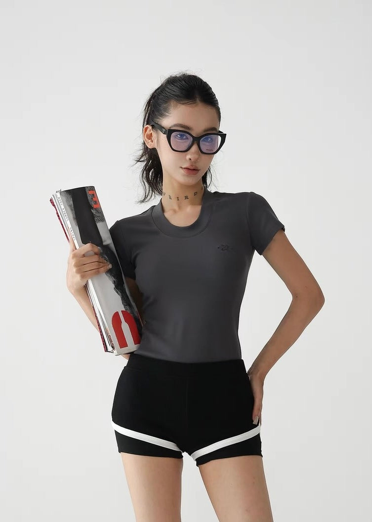 Two-piece casual fit short hot pants / AS1284