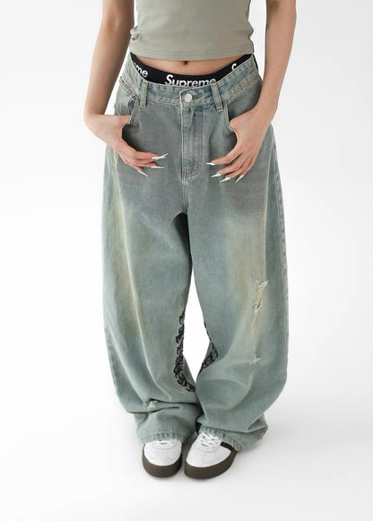 High street vintage loose jeans / AS1255