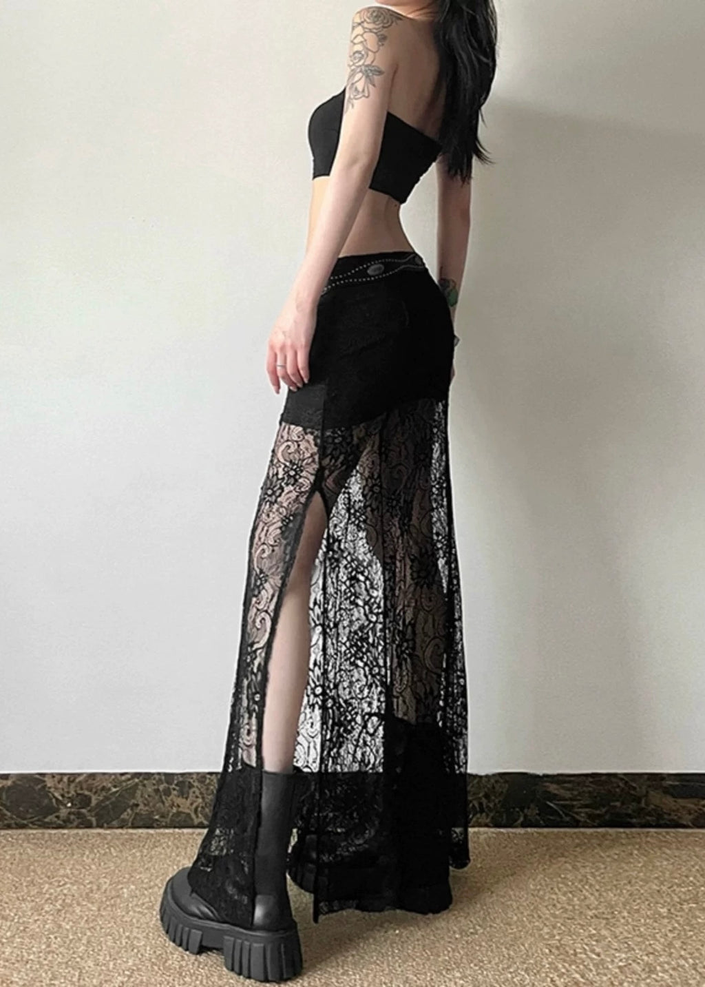 シアーレースロングスカート / VO1157