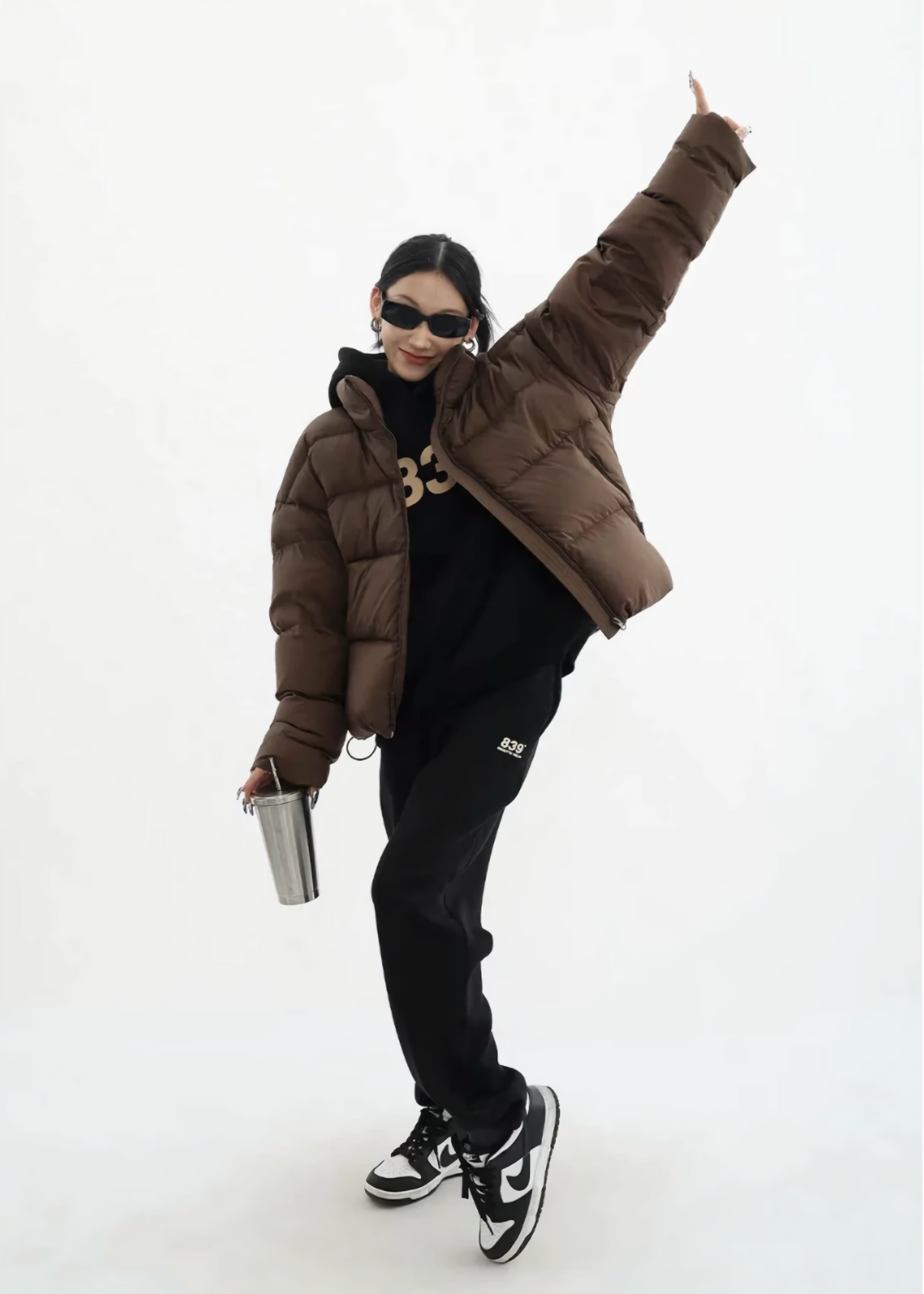 stand collar short down jacket / AS1164