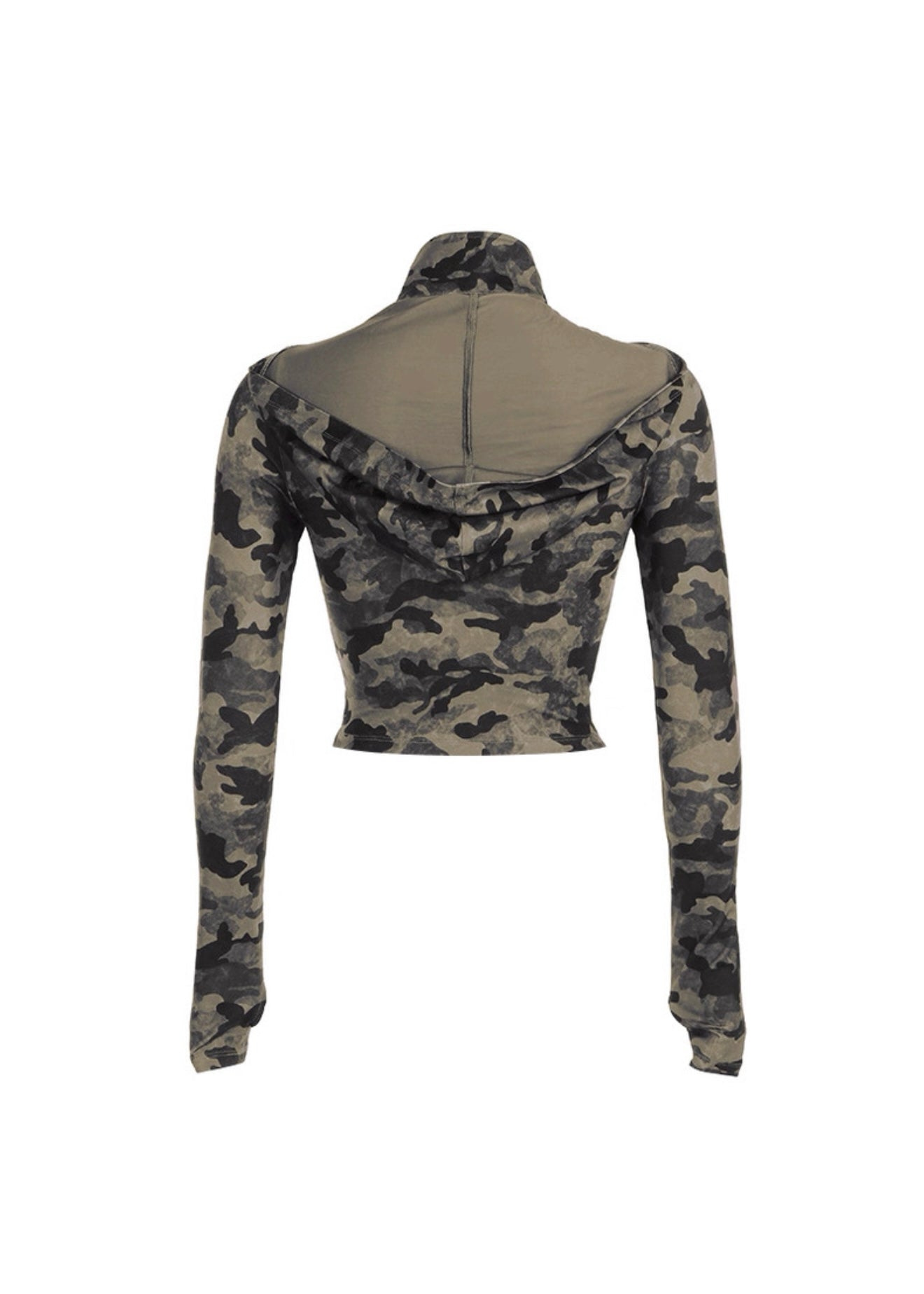 フード付き迷彩柄ダブルジップジャケット / VO1228