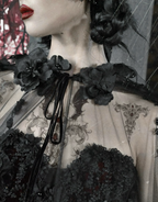 Gothic Beaded Embroidered Hooded Cape / CT04