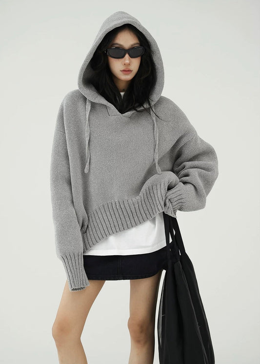 hooded knit pullover / AS1156