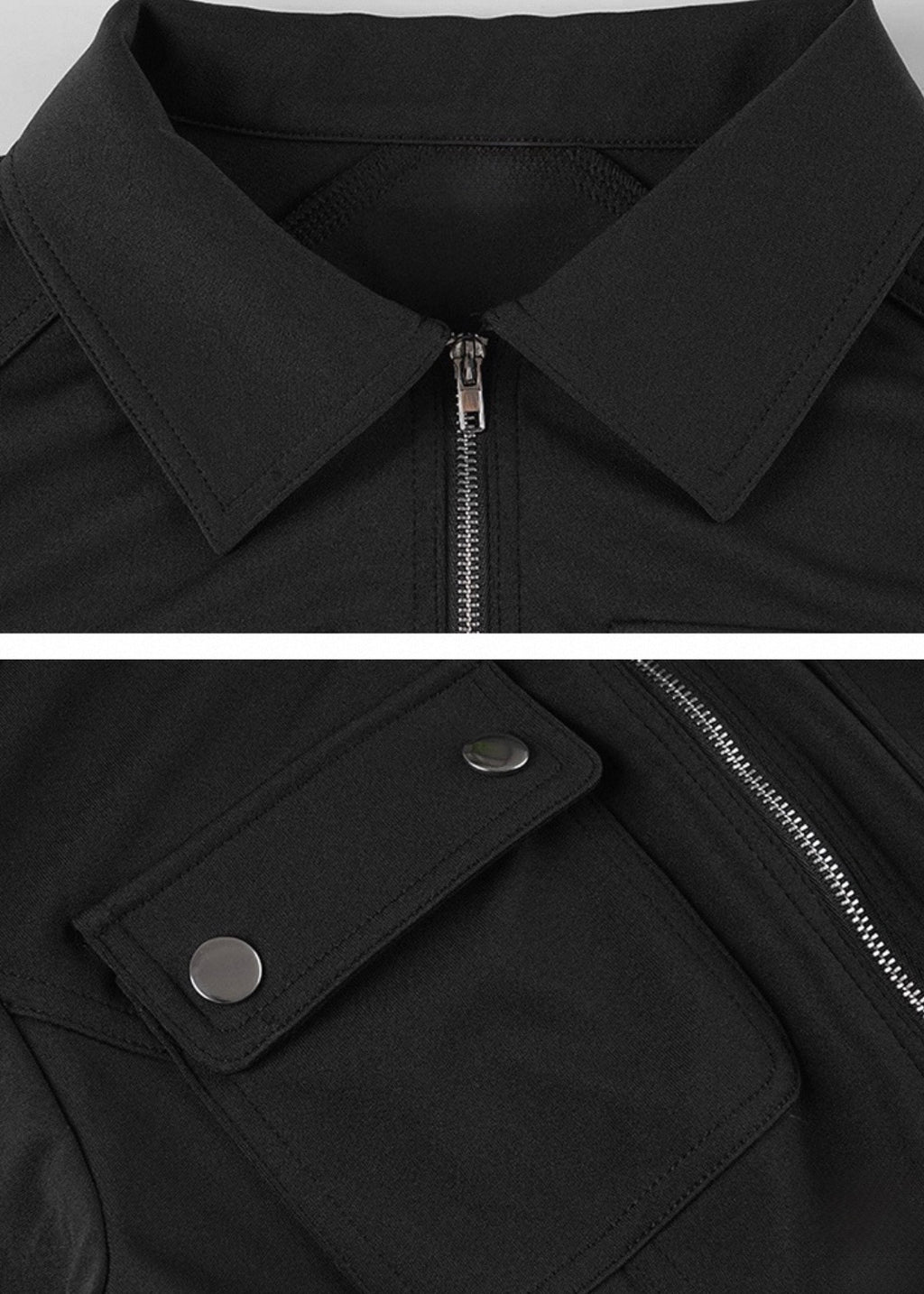 ジップアップラペル長袖シャツ / VO1316