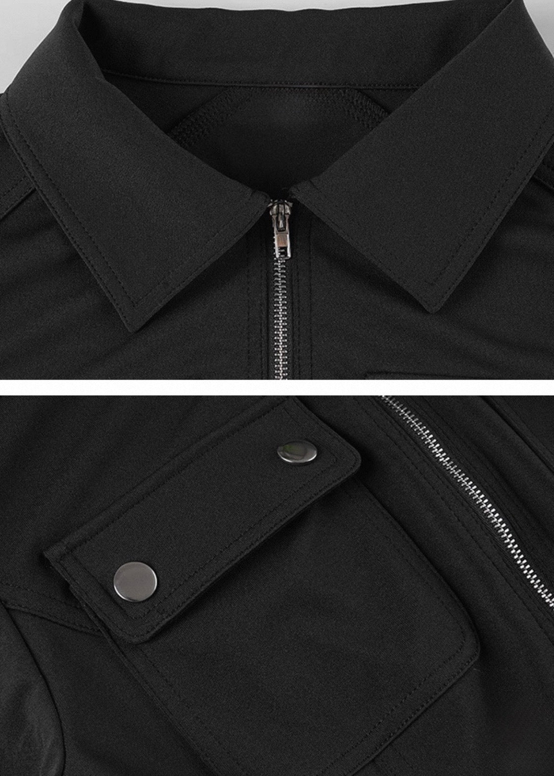 ジップアップラペル長袖シャツ / VO1316