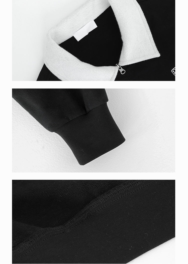 lapel zipper cardigan jacket / AS1143 