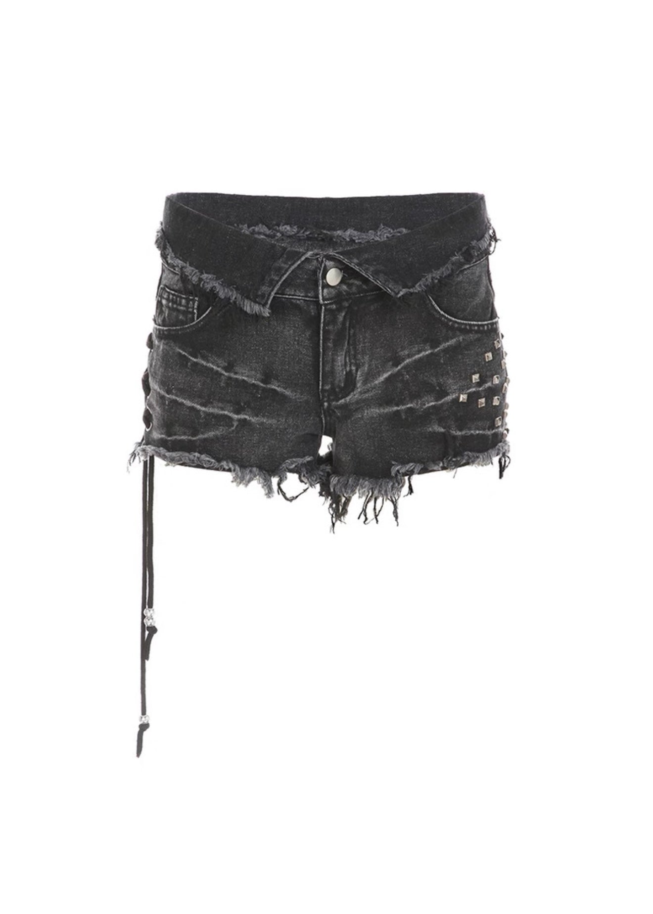 ダメージデニムスタッズショートパンツ / VO1179