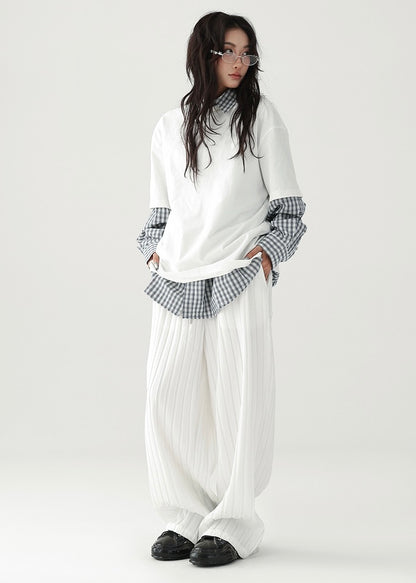 Loose straight wide pants / AS1201 