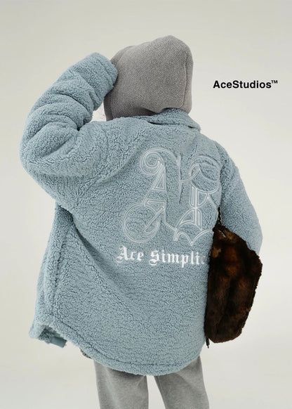 Padded jacket with lambswool embroidery / AS1163 