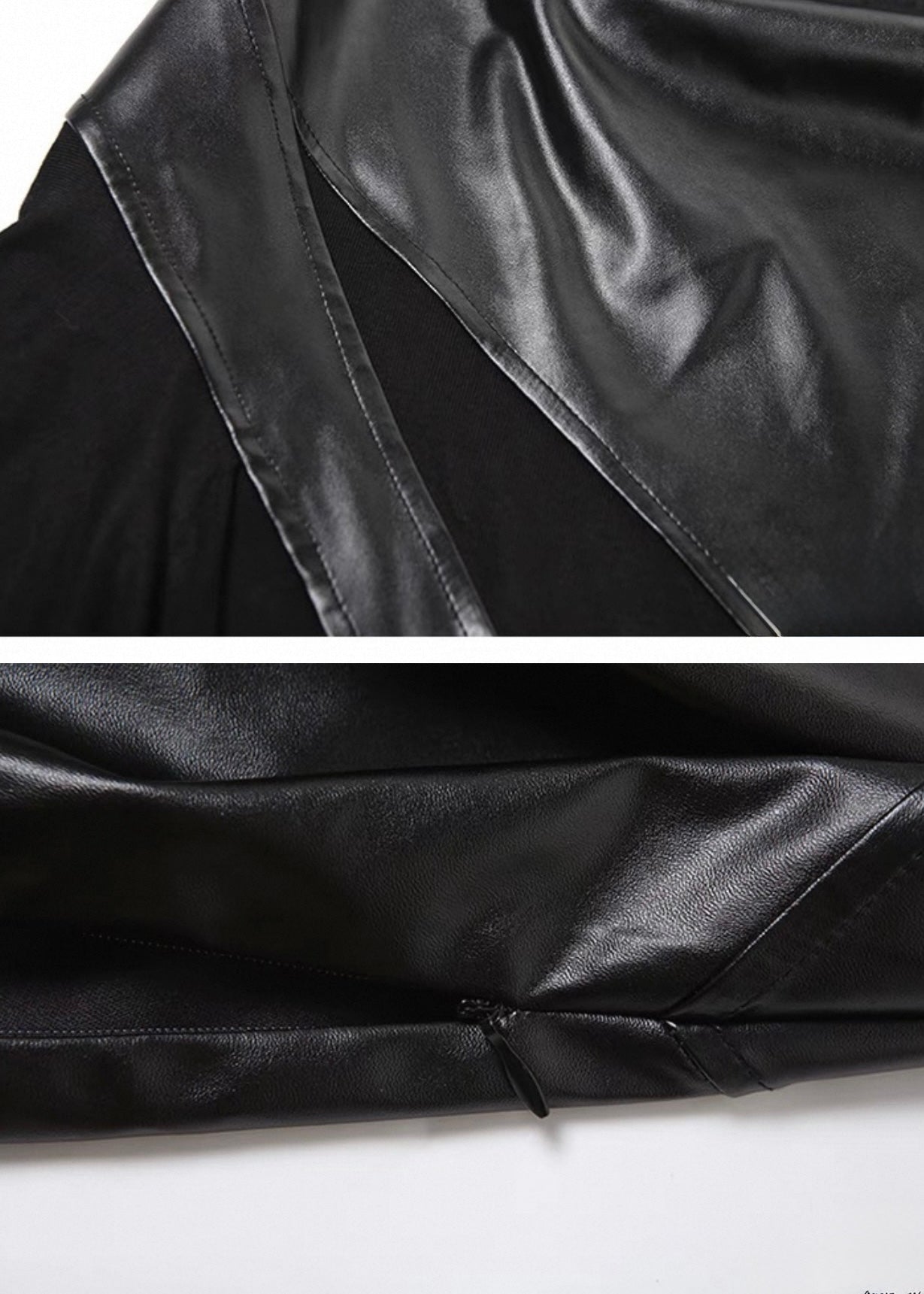 PUレザーイレギュラーロングスカート / VO1167