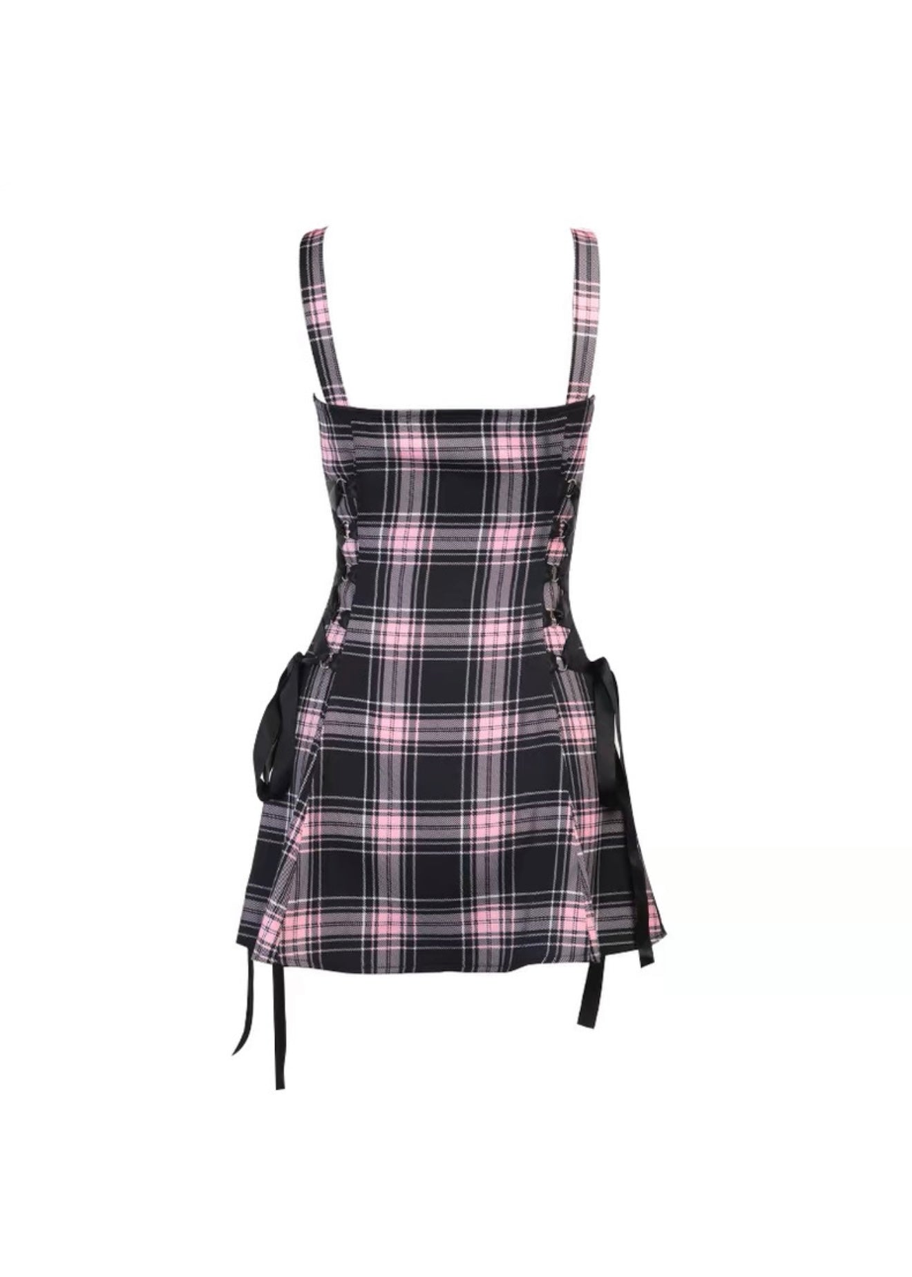 ピンクチェック柄キャミワンピース / VO1173