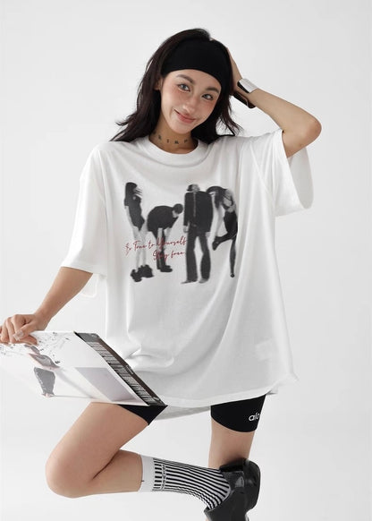Portrait Round Neck T-Shirt / AS1271