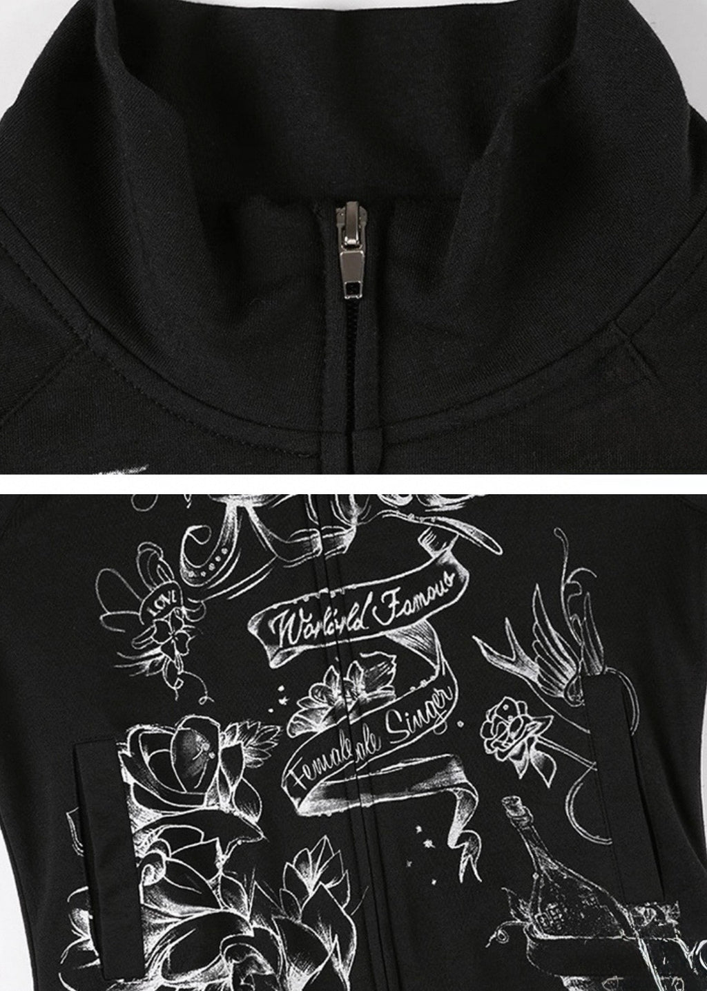 プリントジップスウェットジャケット / VO1301