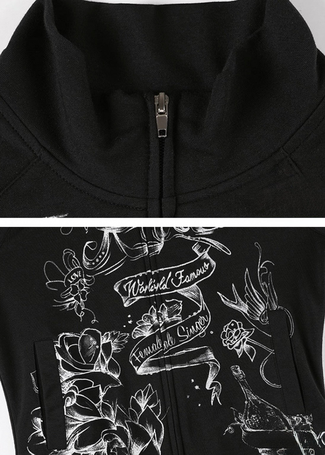 プリントジップスウェットジャケット / VO1301