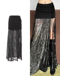 スパンコールミディスカート / VO1312