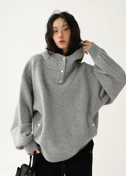 turtleneck pullover hoodie / AS1183 