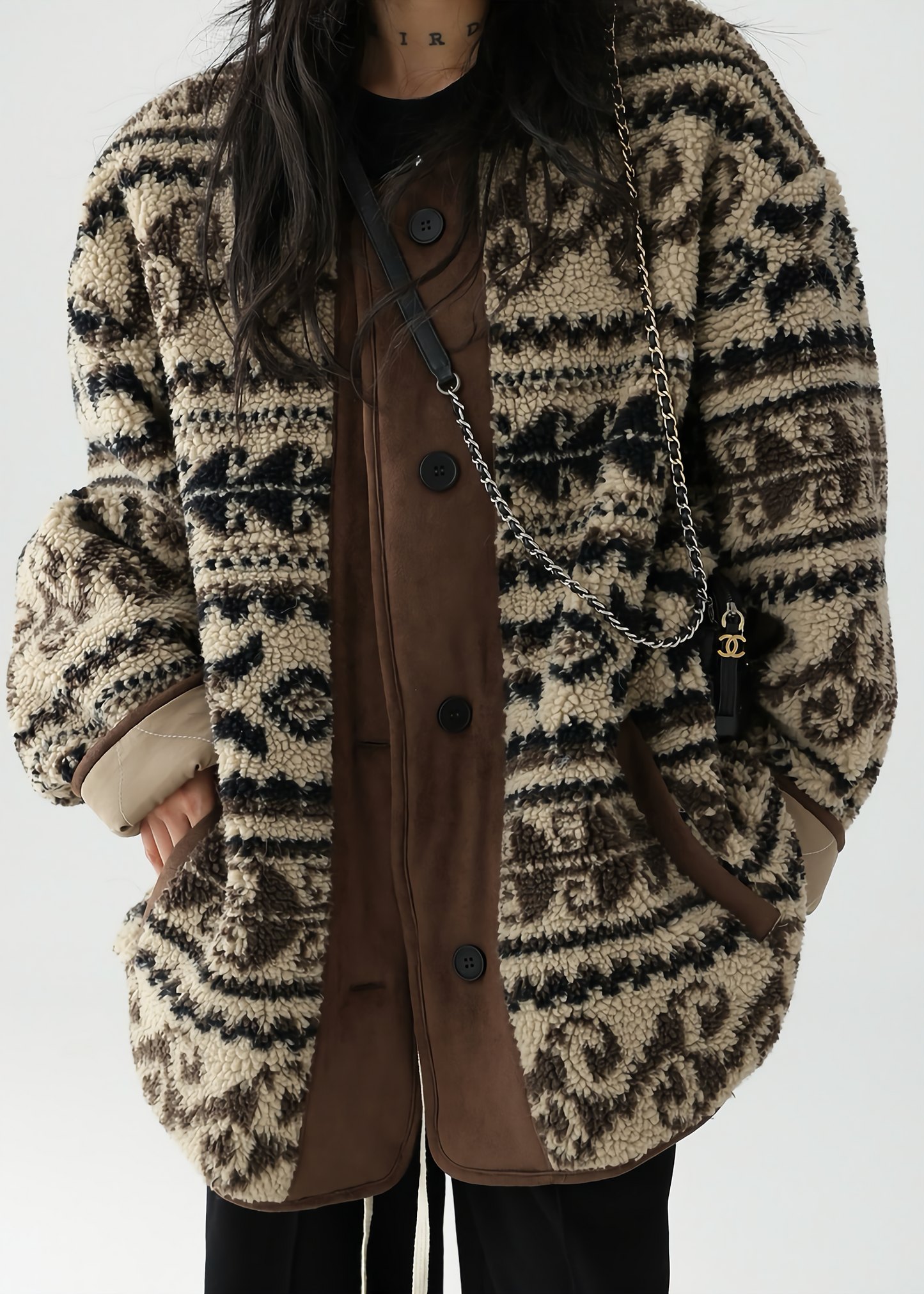 leopard knit cardigan / AS1122