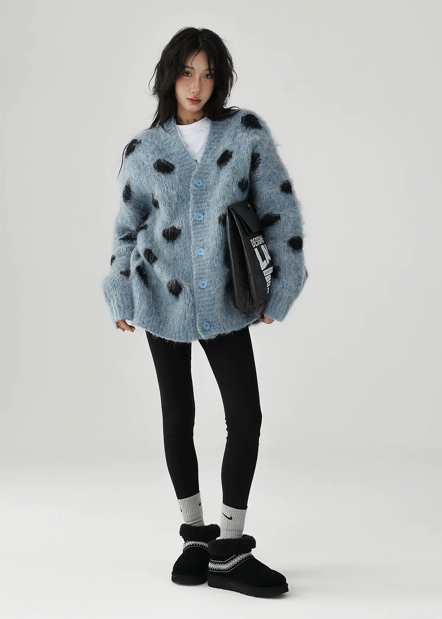 leopard knit cardigan / AS1122