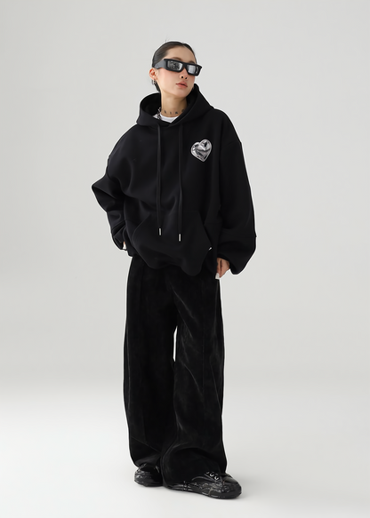 Loose casual chenille wide leg pants / AS1146 