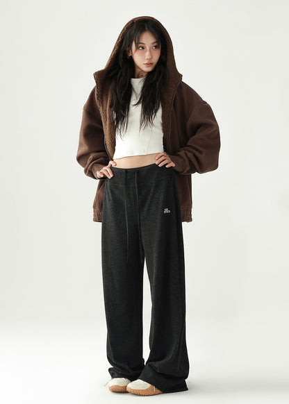 Loose drawstring straight pants / AS1203