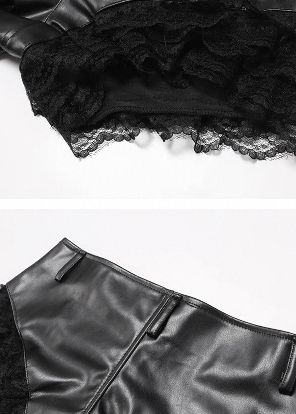 PUレザーフリルショートパンツ / VO1211