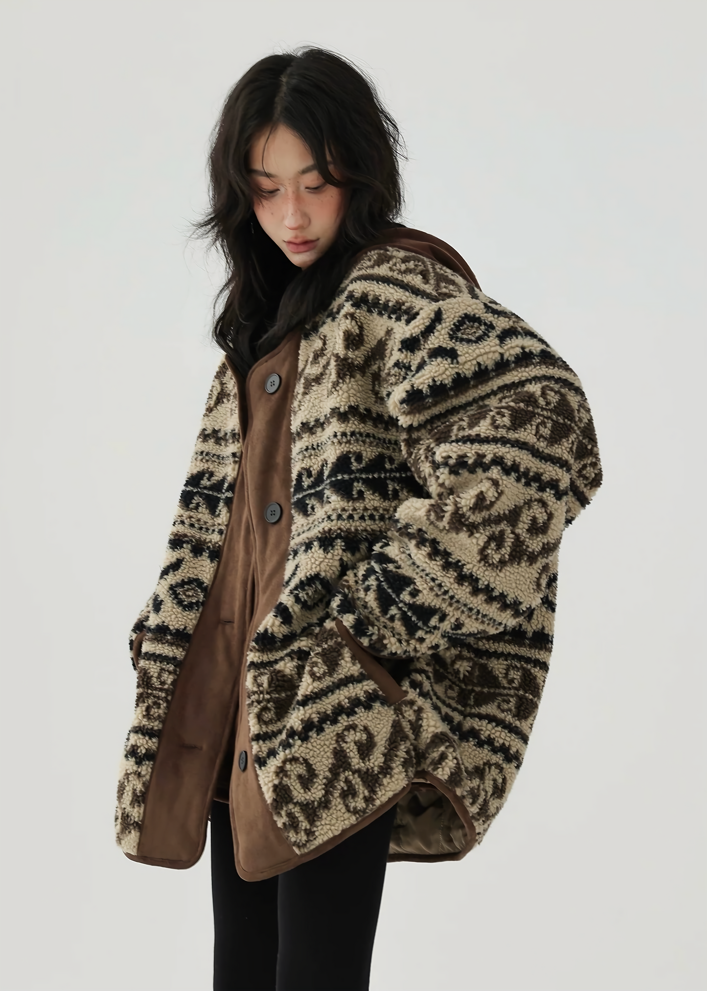 leopard knit cardigan / AS1122