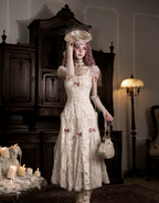 Cotton Love Bow Hollow Strap Dress / DR05