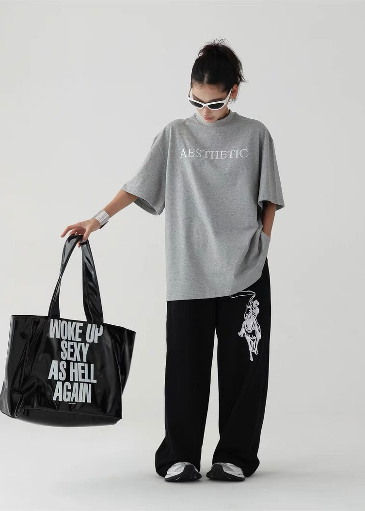 Back floral embroidery T-shirt / AS1310