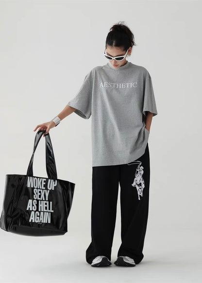 Back floral embroidery T-shirt / AS1310